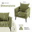 Silla Barrel Verde Oliva - Sillón de Tela Moderna