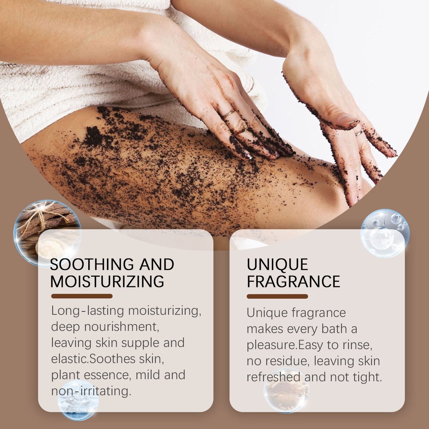Coffee Body Scrub Gently Cleanses Skin, Exfoliates, Moisturizes And Refreshes Skin - Korvel
