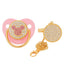 BLINGONLY Luxury Rhinestone Chupete Pink Bling Baby Pacifier With Clip - Korvel