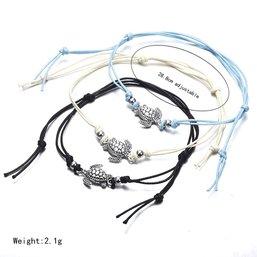 Handmade Vintage Turtle Ankle Bracelet for Women