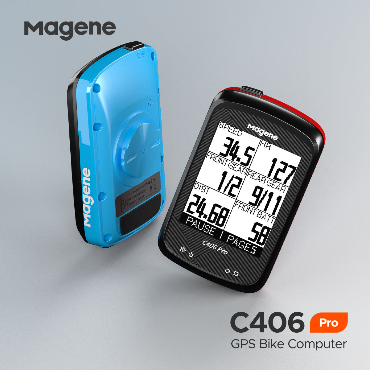Magene Mckin C406pro Bicycle Wireless Smart Stopwatch English Version GPS Speed Monitoring Riding ANT+ - Korvel