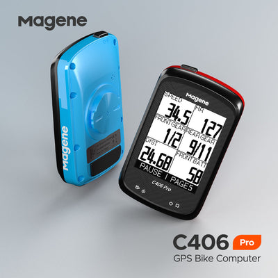 Magene Mckin C406pro Bicycle Wireless Smart Stopwatch English Version GPS Speed Monitoring Riding ANT+ - Korvel