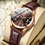 New Men's Watch Student Men's Night Light Waterproof Sports Leather Strap Black Quartz Watch - Korvel