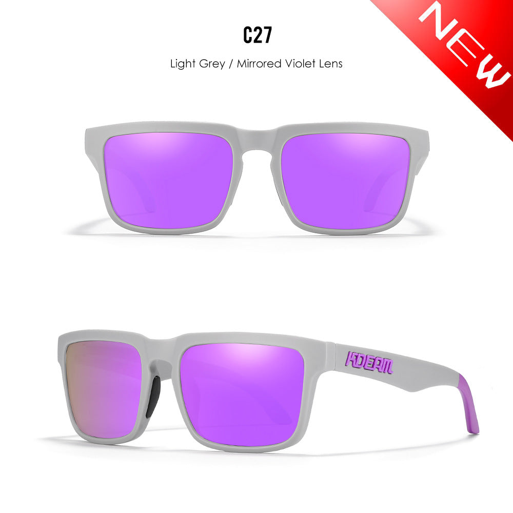 Classic polarized sunglasses for men and women ultra light driving glasses colorful real film sunglasses - Korvel