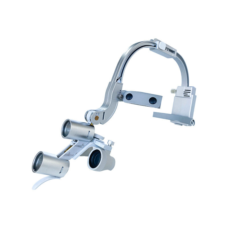 Head-mounted magnifying glass dental headlight - Korvel
