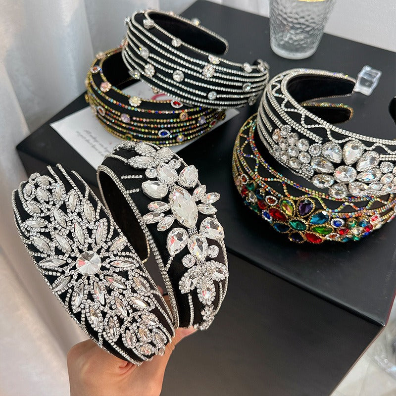 Baroque Wide Brimmed Diamond Headband