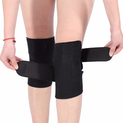 1 Pair Tourmaline Self Heating Knee Pads Magnetic Therapy Kneepad Pain Relief Arthritis Brace Support Patella Knee Sleeves Pads - Korvel