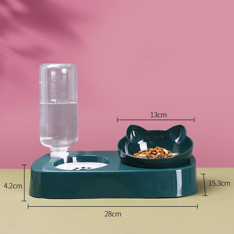 Pet bowls save space reduce flipping wet mouth cat bowls pet automatic water dispensers pet food bowls dog bowls - Korvel