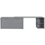 Queen Size Murphy Bed with Rotable Desk  Gray - Korvel