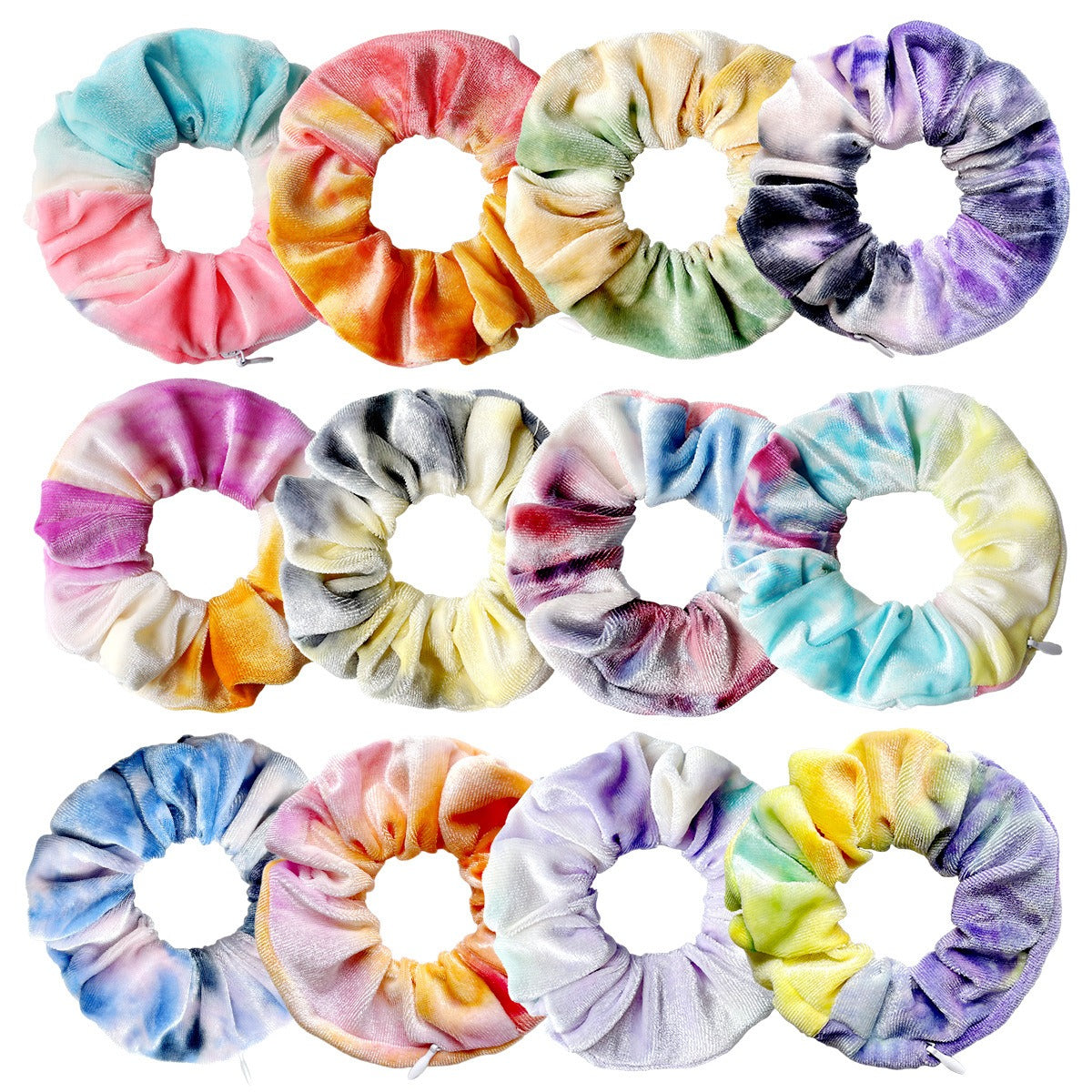 Tie dye velvet zipper large intestine loop - Korvel