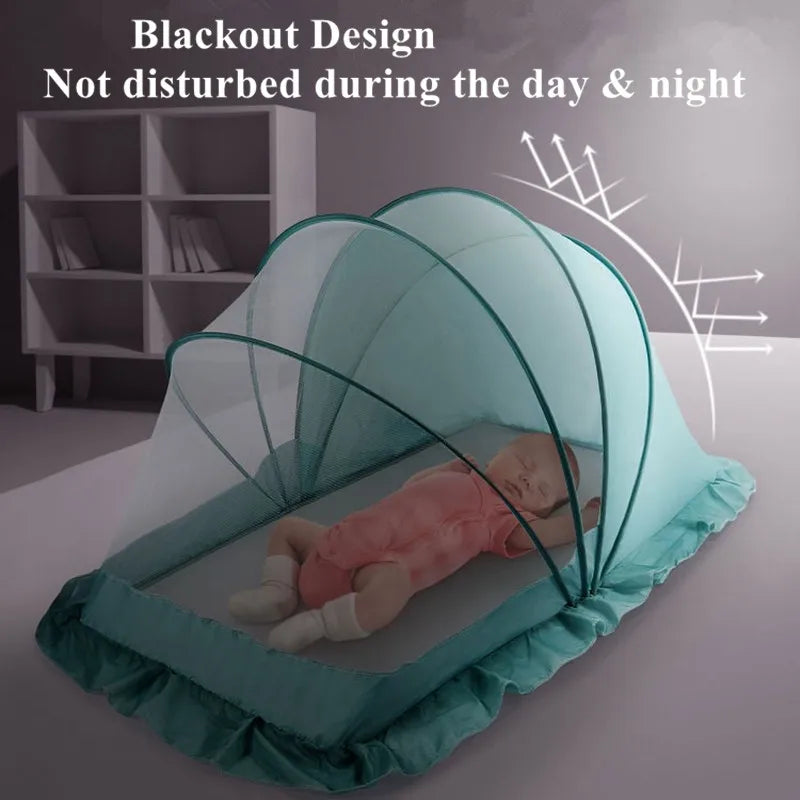 Crib Mosquito Net Encrypted Children Yurt Free Installation Portable Foldable Cribs Tent Cradle Bed Sleeping Pad москитная сетка - Korvel