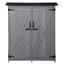 Abri de rangement en bois premium 5,3 pieds x 4,6 pieds avec toit étanche
