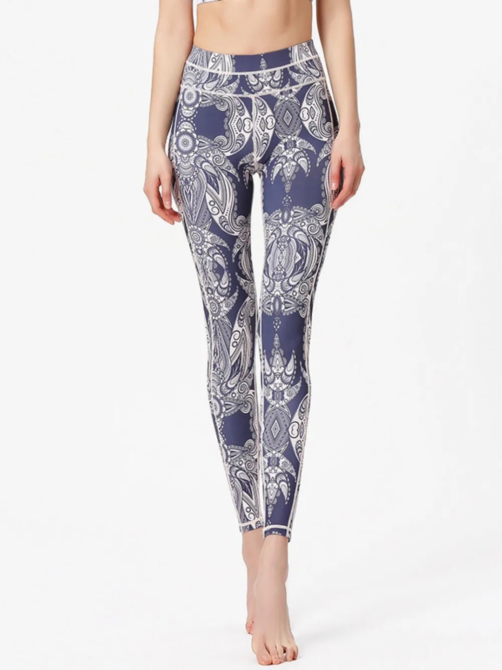 Printed Active High Waist Leggings - Korvel
