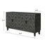 Stronger Vintage Style Buffet Cabinet Lacquered Accent Storage 4 Door Wooden Cabinets Taupe Grey - Korvel