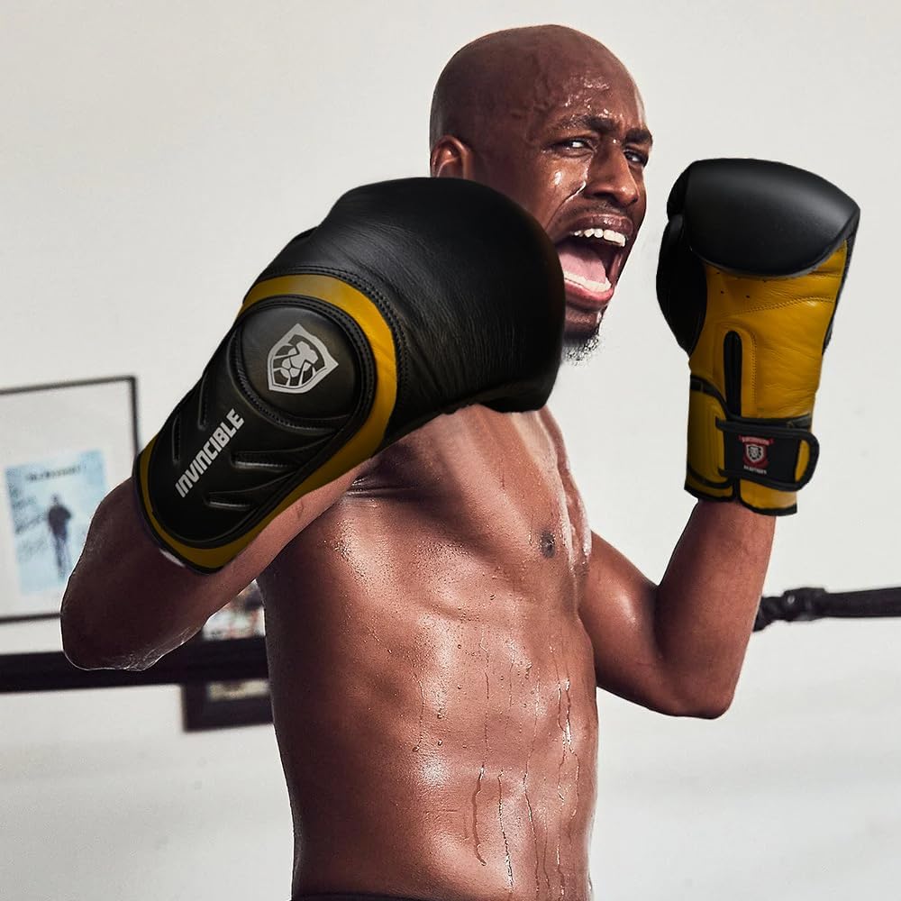 Gants d'entraînement en cuir professionnels Invincible Fight Gear