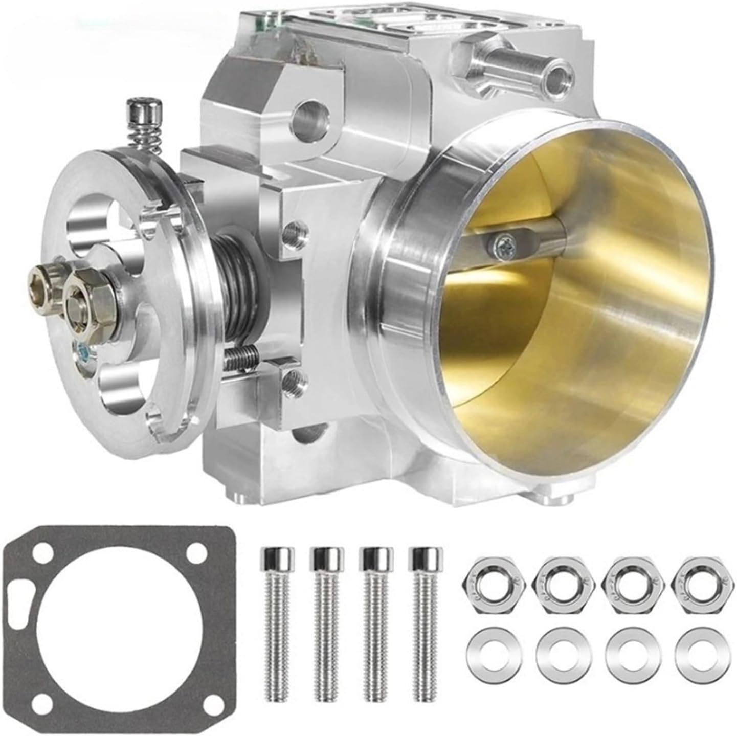 High-Performance 70mm Silver Billet Aluminum Throttle Body for Honda K-Series Engines - Korvel
