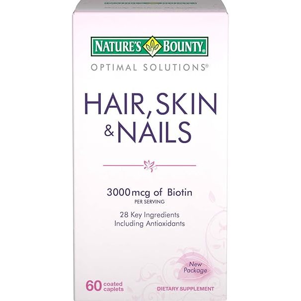 Tabletas de la Fórmula para el Cabello, la Piel y las Uñas de Nature - 60 Contenido