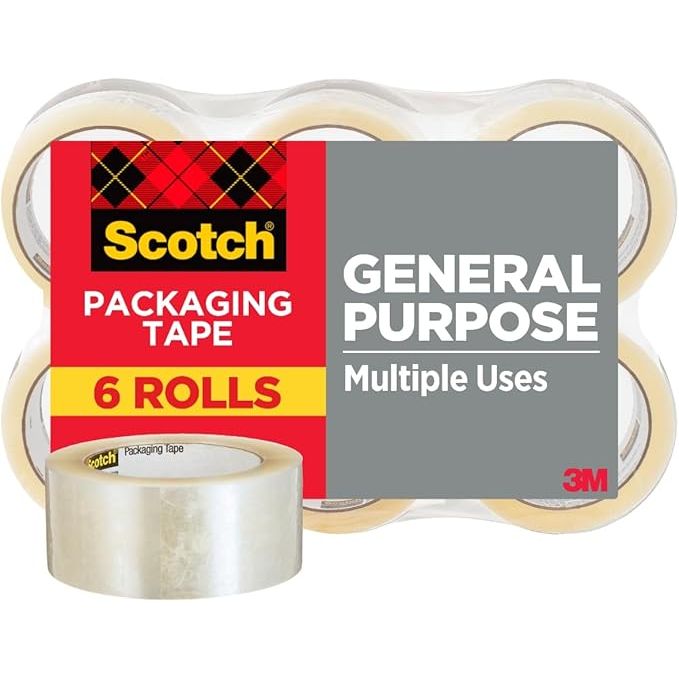 Cinta de Embalaje de Alta Resistencia Scotch con Dispensador, 1.88 Pulgadas x 54.6 Yardas