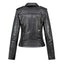 Chaqueta Bomber de Cuero PU con Cuello Caído Premium para Mujeres