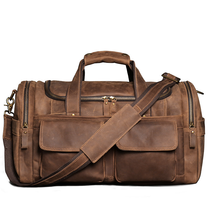 Genuine Crazy Horse Leather Hand Luggage Bag