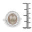 5.43 Carat Genuine Labradorite & White Topaz Sterling Silver Ring