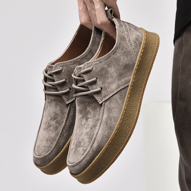 Zapatos Planos Casual Elegantes para Hombre - Cuero Mate con Cordones