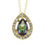 Treated Topaz & Diamond Pendant in 14KT Yellow Gold