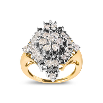 Bague Halo en Diamant en Or Jaune 10K - Taille 7