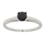 Bague de fiançailles élégante en diamant noir de 0,50 ct en argent sterling