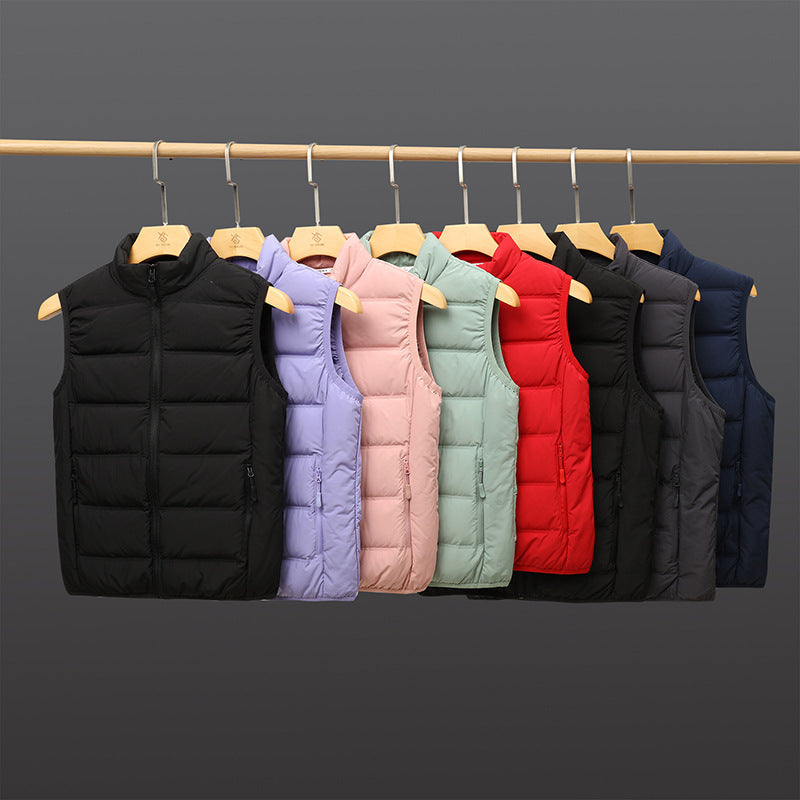 Lightweight Couples Vest with Stand-Up Collar