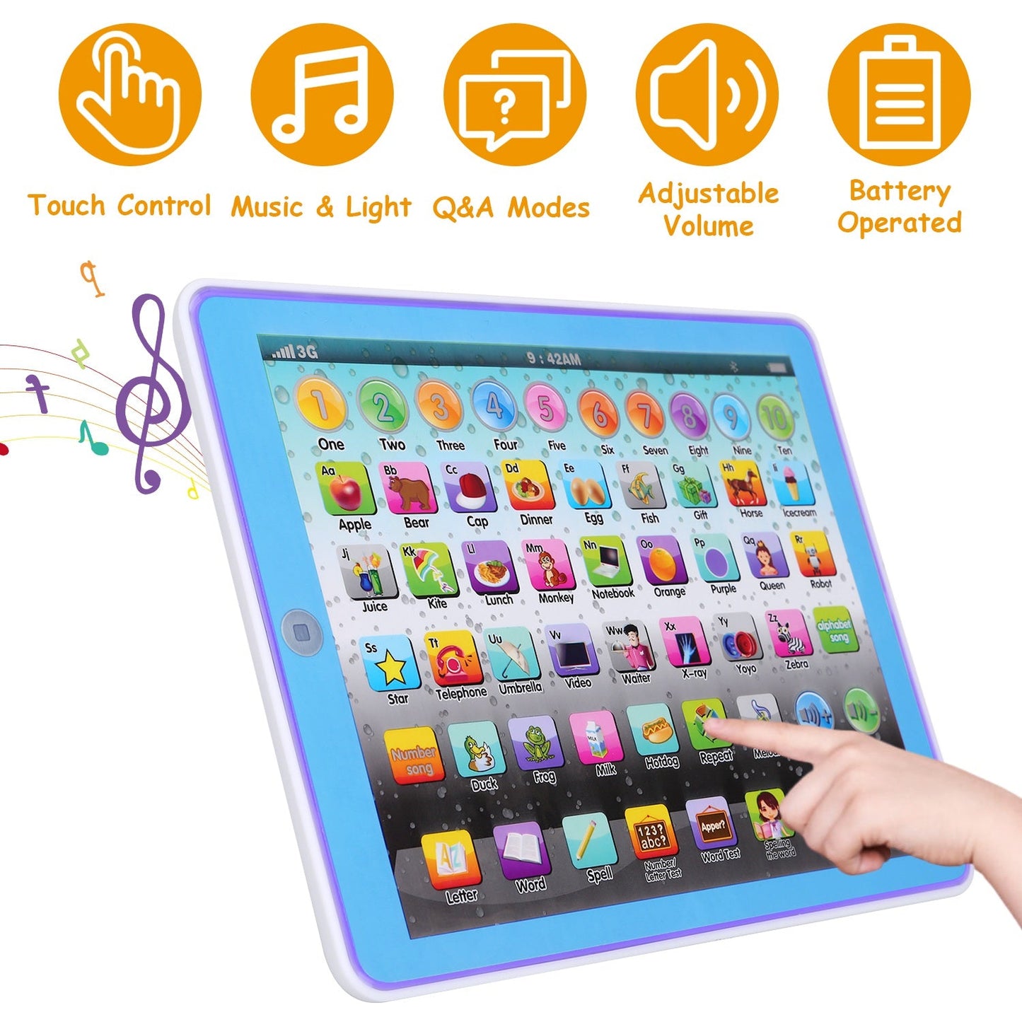 Gbruno Educational Toddler Tablet Toy for Ages 2-7