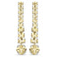 18K White Gold Plated Genuine Citrine Dangle Earrings