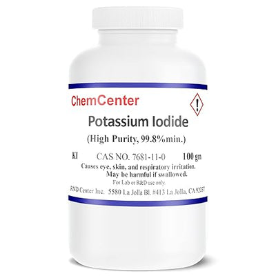 Poudre d'iodure de potassium - 100 grammes pour usage en laboratoire