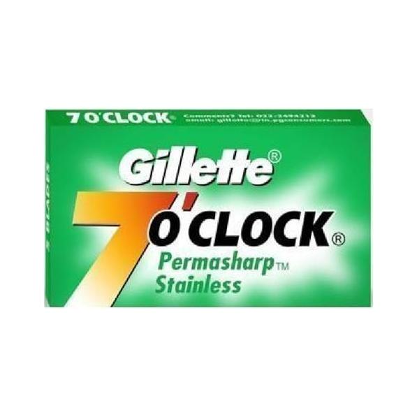 Lames de rasoir Gillette 7 O'clock Super Stainless Double Edge - Pack de 20x5