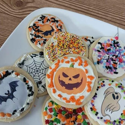 Edible Halloween Cupcake Toppers (12 Count) – Pumpkin Design