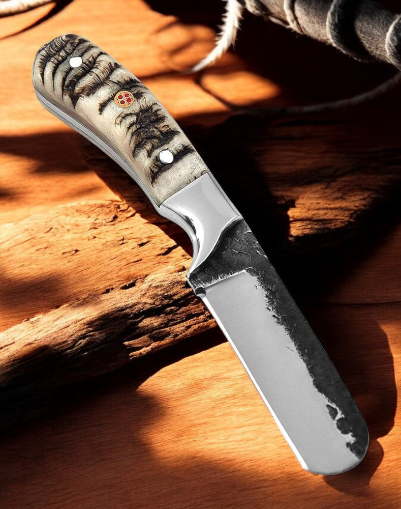 Artisan Crafted Bull Cutter Knife – 7" High-Carbon Steel Precision Tool - Korvel