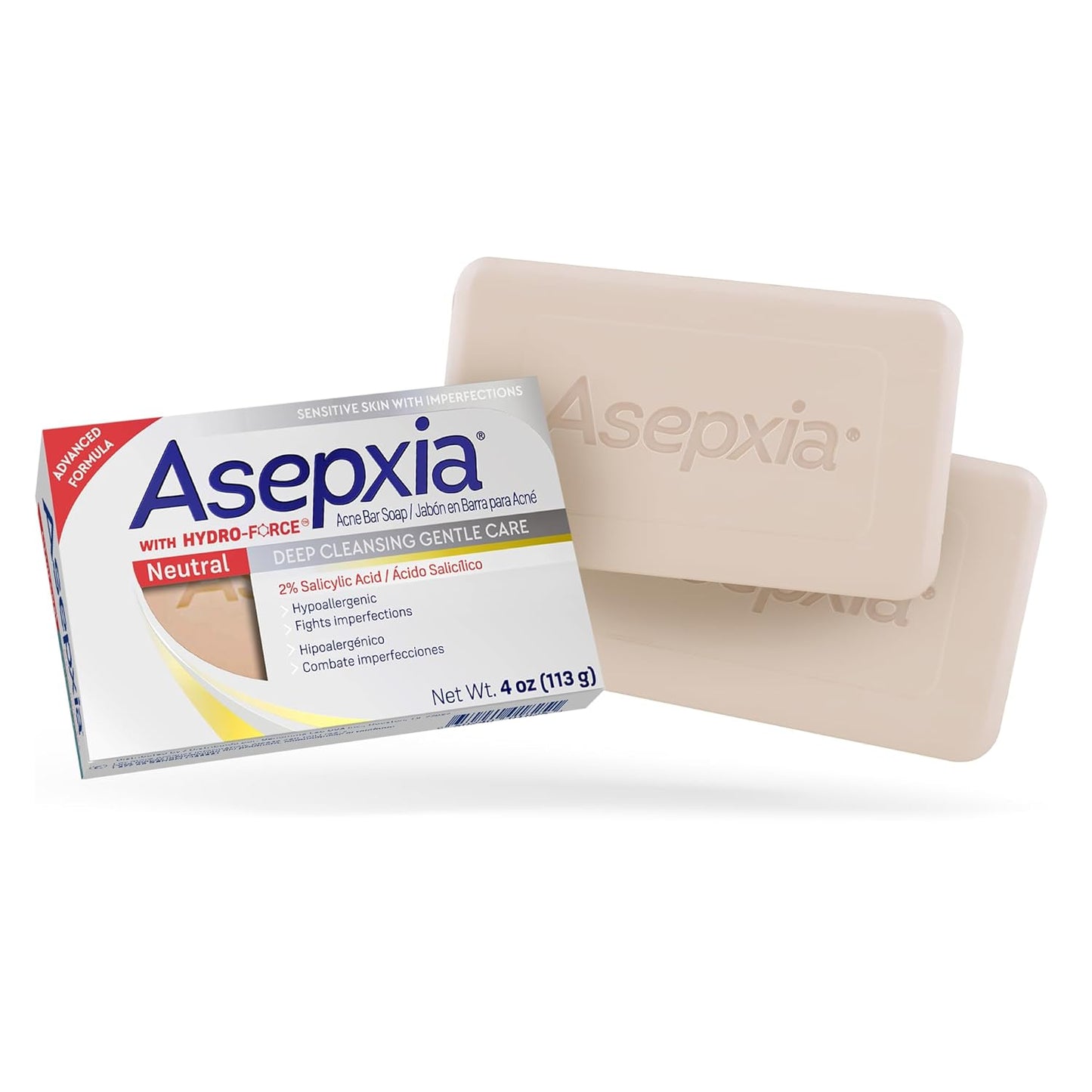 Savon Bar Hypoallergénique Neutre Asepxia - 4 oz