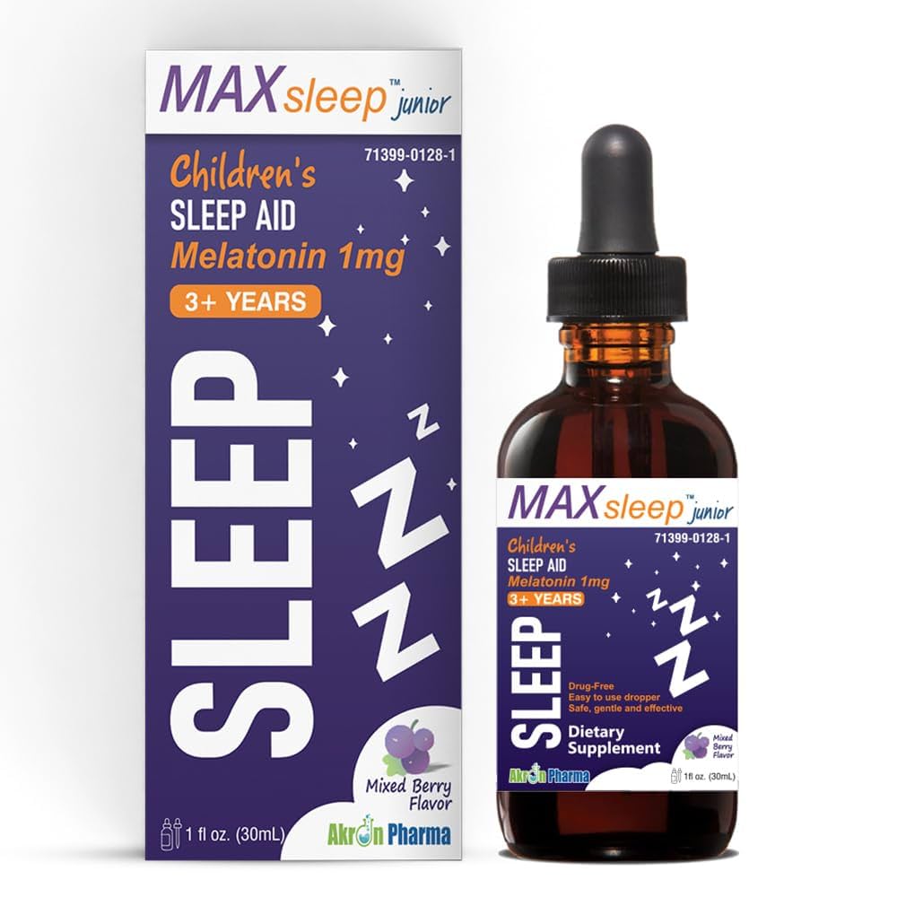 Akron Pharma MAX Sleep Junior - Melatonin Sleep Drops for Kids
