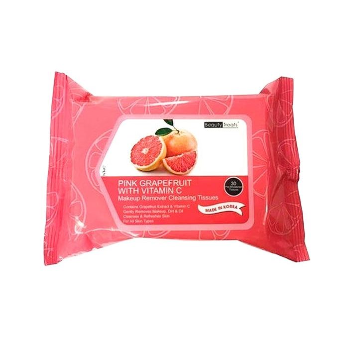 Toallitas Desmaquillantes de Pomelo Rosa Beauty Treats - 30 unidades