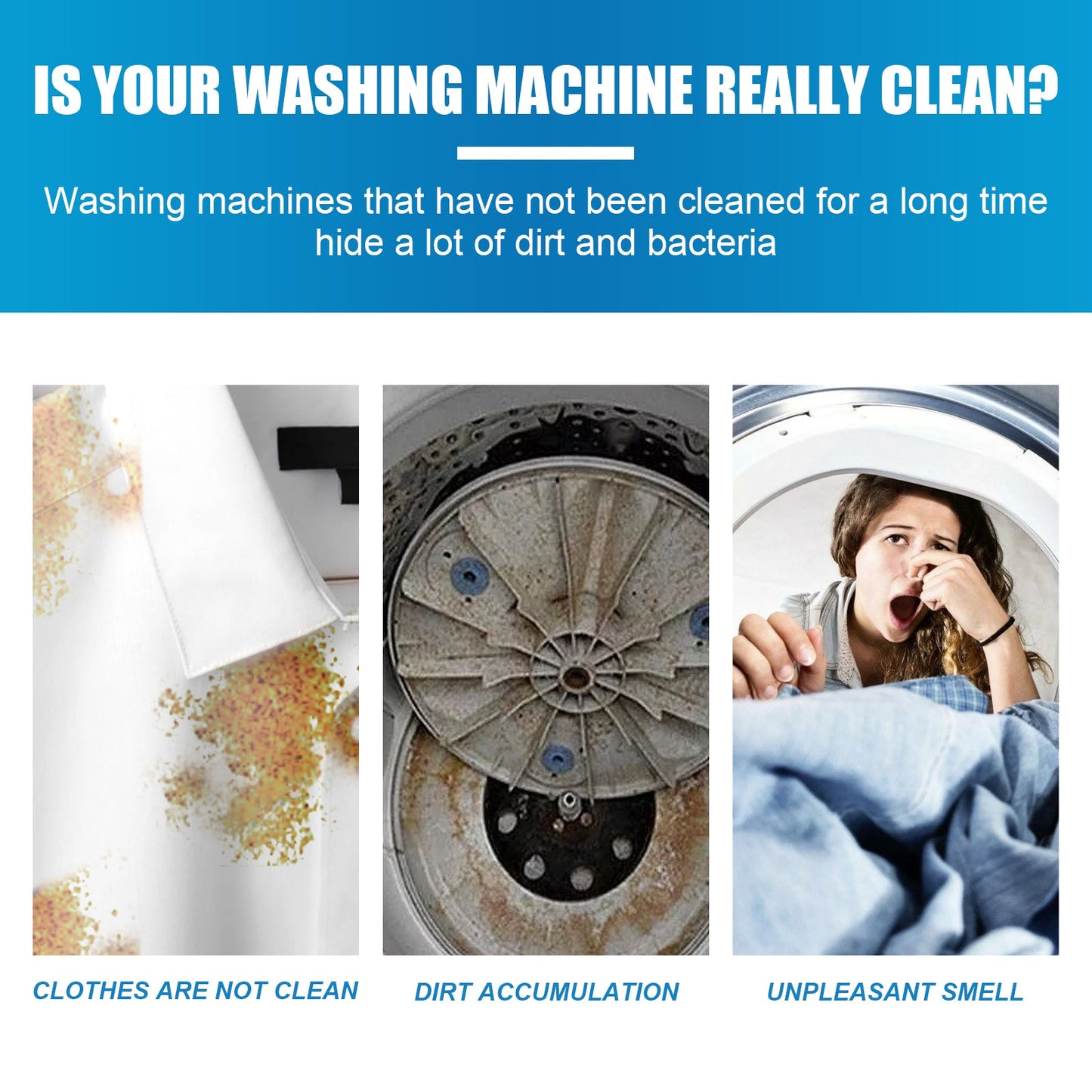 Washing Machine Cleaner, Washing Machine Tank Automatic Drum Liner Dirt Cleaning Sheet - Korvel