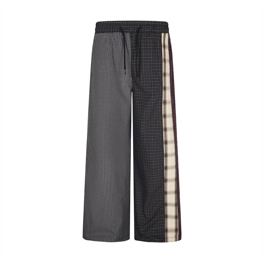 Trendy Men's Casual Plaid Trousers with Unique Design