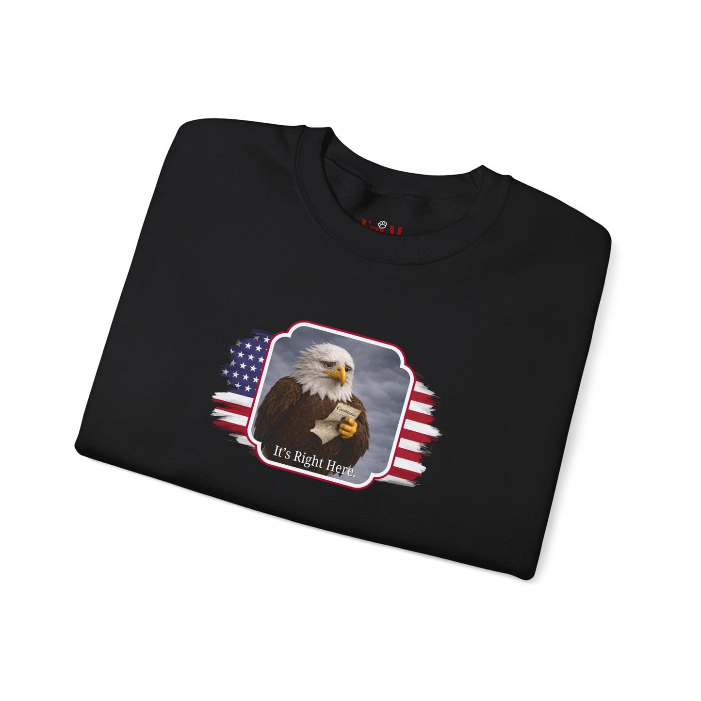 It's Right Here Political Parody Crewneck Sweatshirt