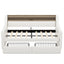 Twin Size Daybed with Drawers, Upholstered Daybed with Charging Station and LED Lights, White - Korvel