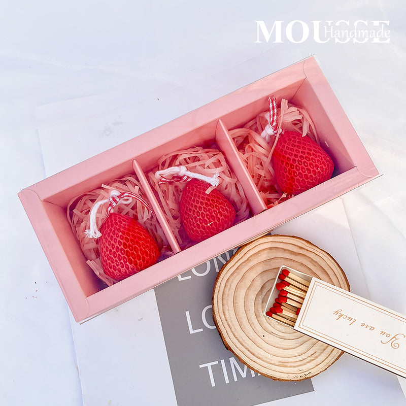 Aromatherapy Strawberry Candle Gift Box: Ideal birthday present, cute decor for girls, and perfect hand - gift for friends. - Korvel