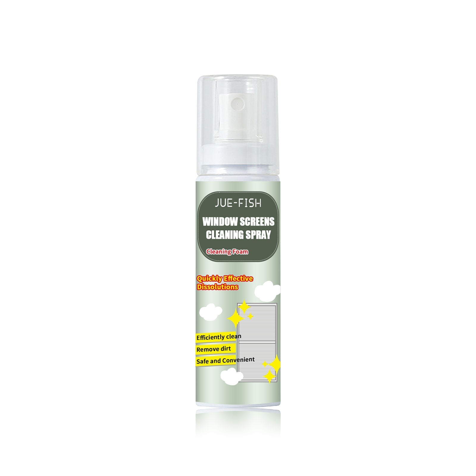 Window Cleaning Spray, Window Screen Cleaning Strong Decontamination Oil Stain Clean Bright Foam Spray - Korvel
