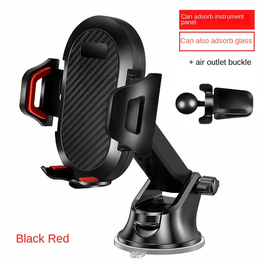 Long Rod Automatic Lock Car Phone Holder Telescopic Suction Cup Mount for Car Air Vent Lazy Live Streaming - Korvel