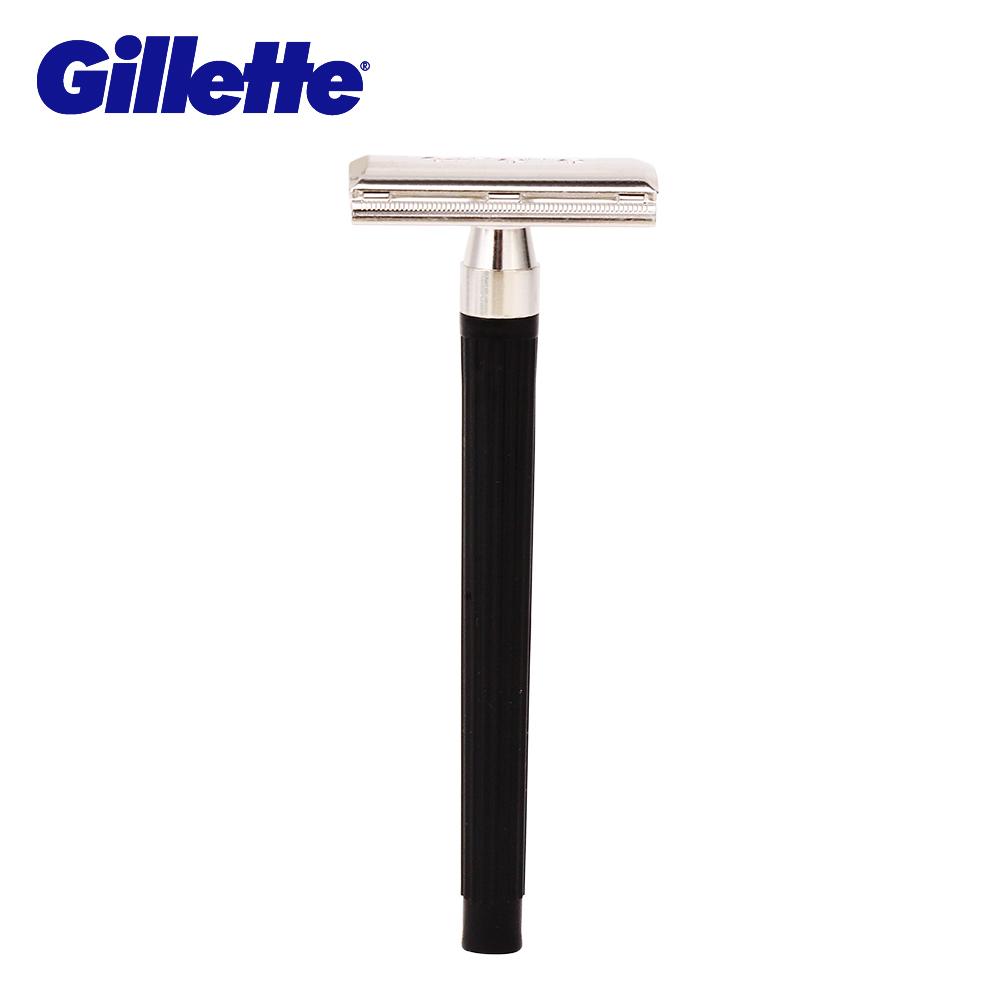 Gillette Super Blue Men Shaving Razors Knife 1 Holder With 1 Blade Official Authentic Safety Razors - Korvel