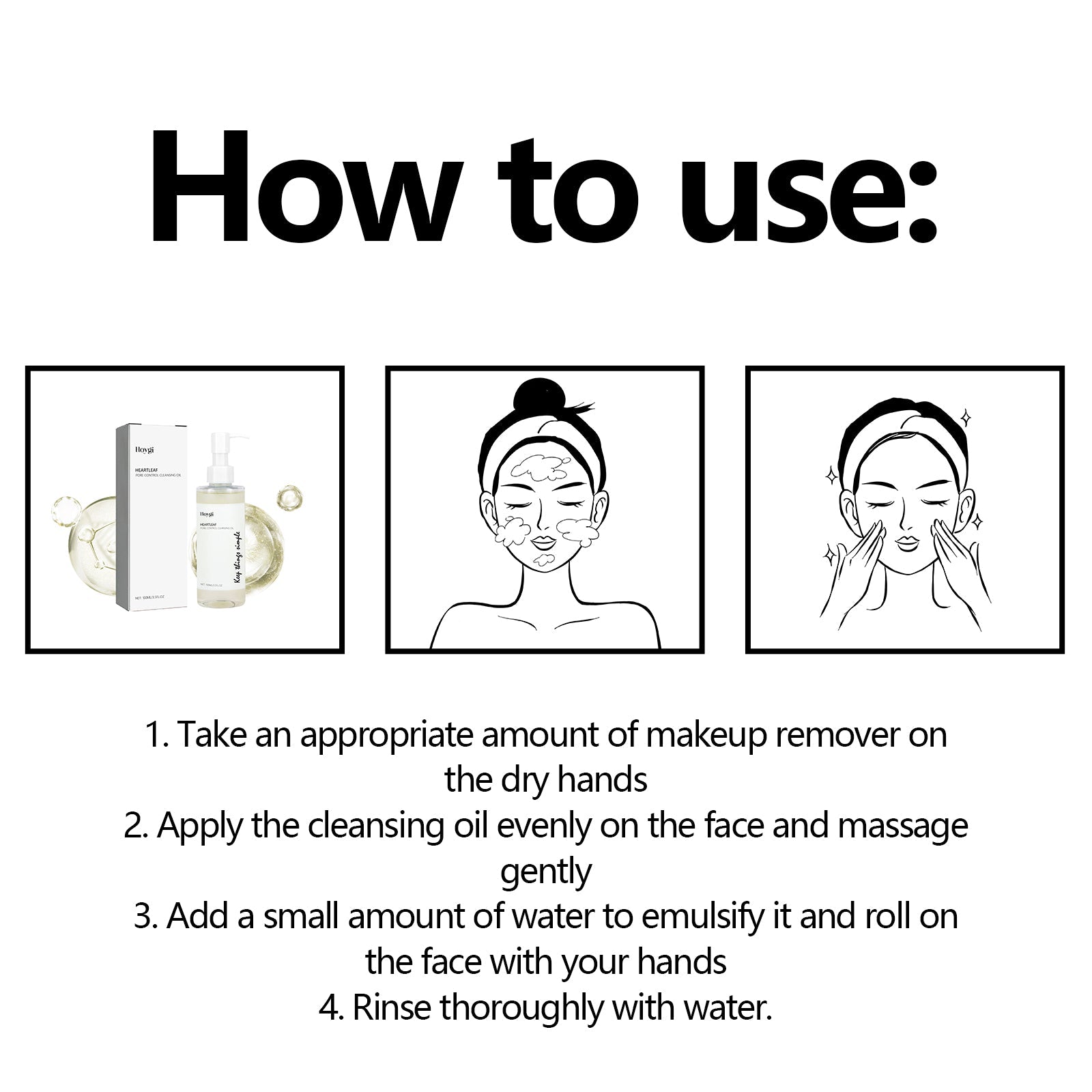 Pore Control Cleansing Oil, Clean Makeup Gently Remove Makeup Care For Skin Clean Pores Remove Makeup Oil - Korvel