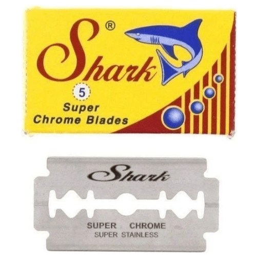 Lames de rasoir à double tranchant Shark Super Chrome - Paquet de 5