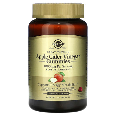 Solgar Apple Cider Vinegar Gummies with B12 - 50 Count